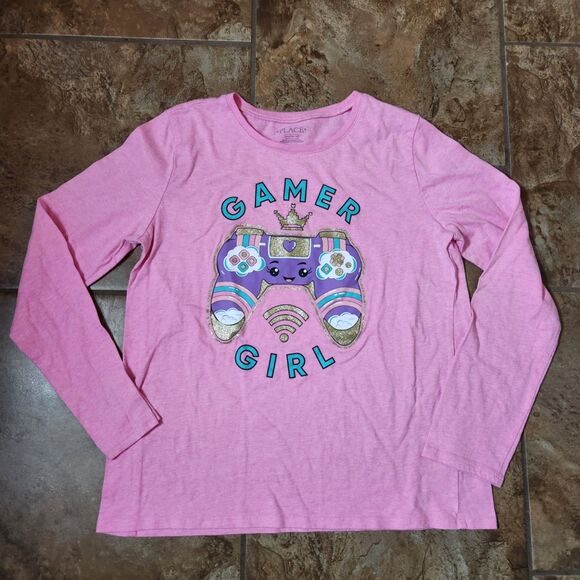 Gamer Girl long sleeve shirt pink XXL 16 - Picture 1 of 4